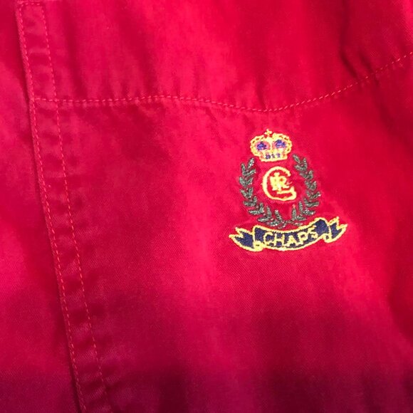 Ralph Chaps Red Button Down Long Sleeve Shirt 100% Cotton Large - Picture 4 of 8